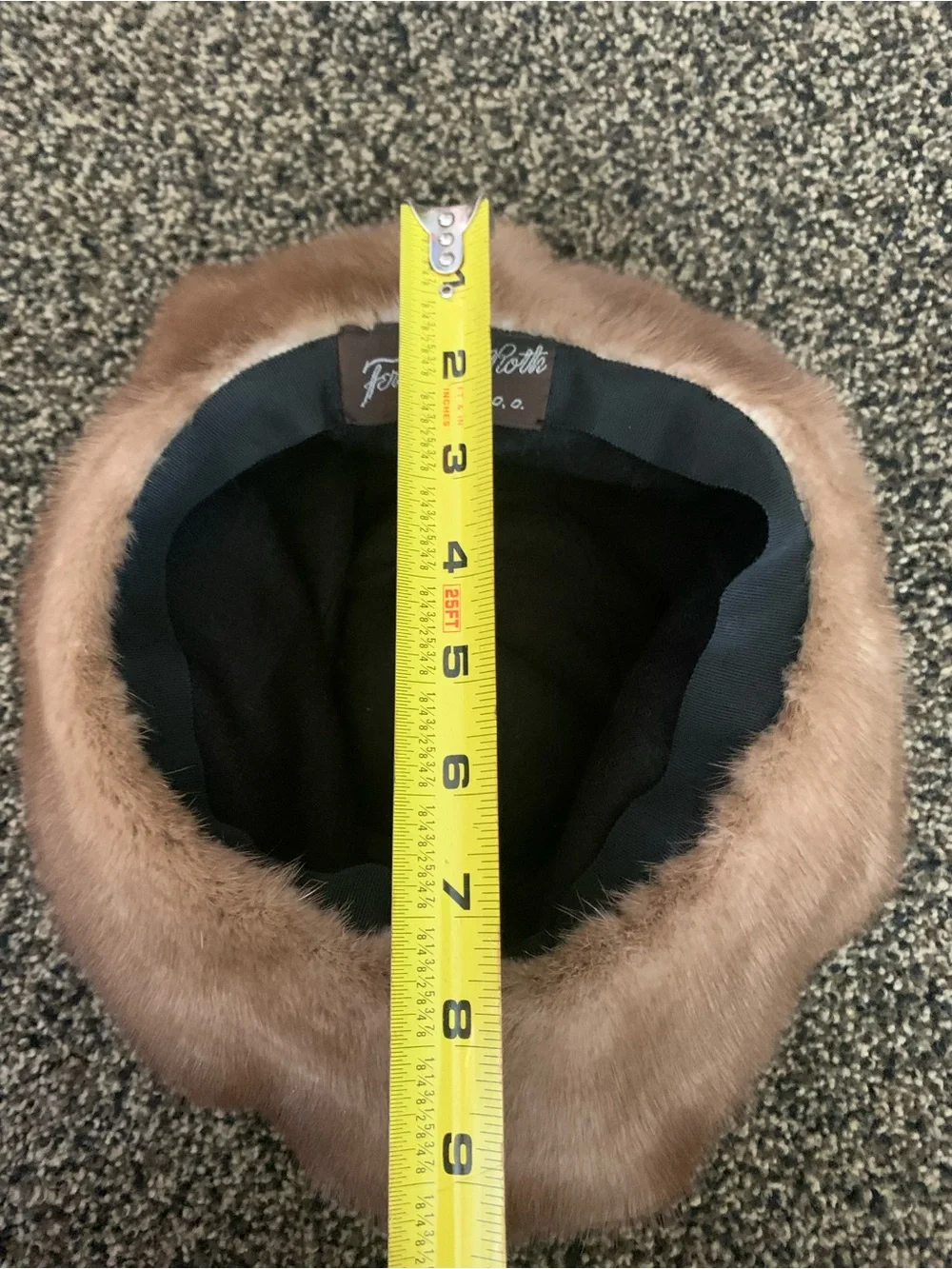 Ferdinand Roth Plush Beige real Fur Bucket Hat see description